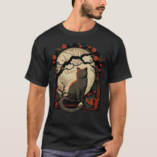 Camiseta Gato do Japão Estilo Engraçado Presente de Gato Re