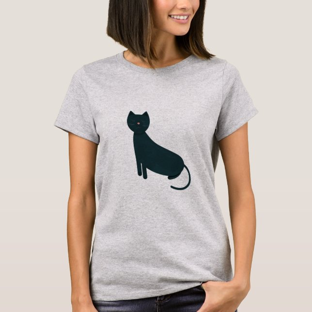 Camiseta gato-do-mato-cinza (Frente)