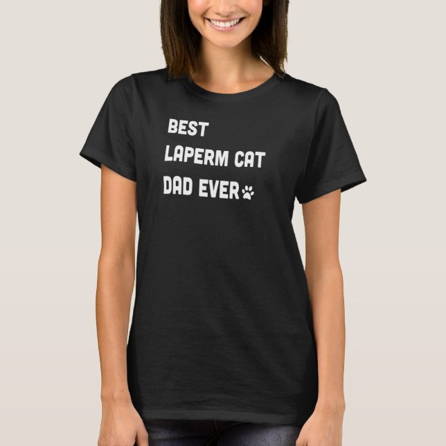 Camiseta Gato do Melhor Pai LaPerm Cat (Frente)