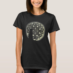 Camiseta Gato do Nó Celta e a Lua