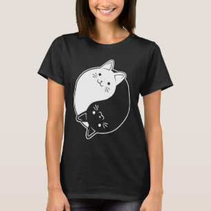 Camiseta Gato do Símbolo do Signo Yin Yang