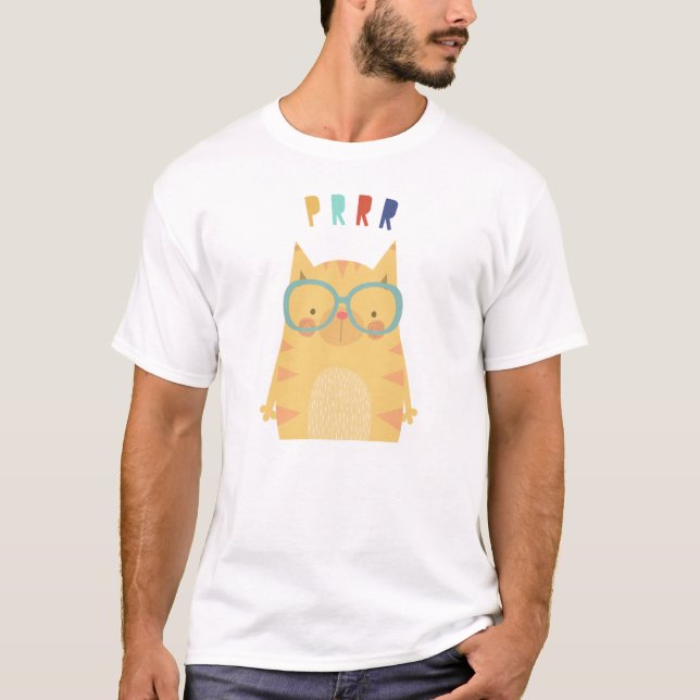 Camiseta Gato do t-shirt do desenhista (Frente)