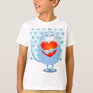 Camiseta Gato doce apaixonado, t-shirt