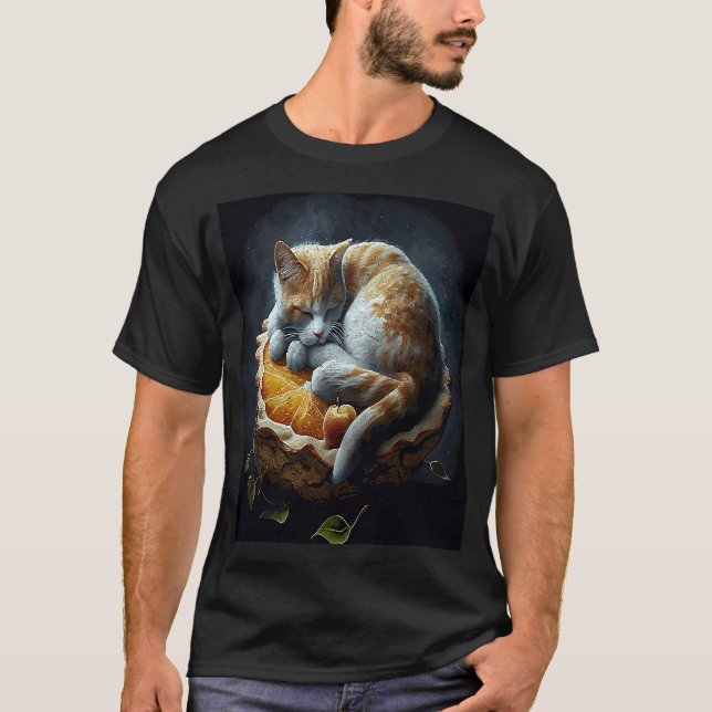 Camiseta Gato Dorme Torta de Maçã (Frente)