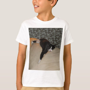 Camiseta Gato dormindo no topo do sofá, crianças, camiset