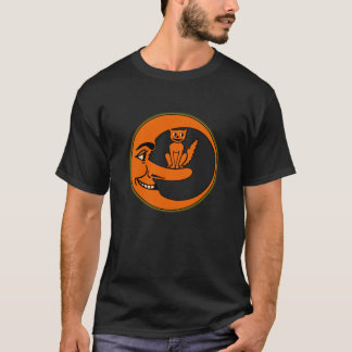 Camiseta gato dos anos 30 no t-shirt da lua