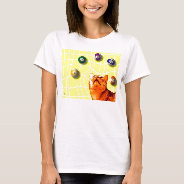 Camiseta Gato dos bilhar (Frente)