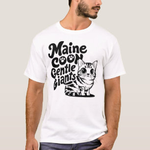 Camiseta Gato dos Gigantes Gentilosos do Maine Coon