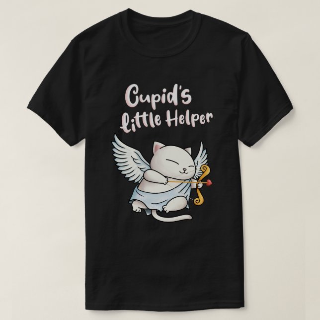 Camiseta Gato dos Namorados Auxiliares do Cupido (Frente do Design)