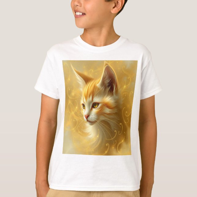 Camiseta Gato dourado  (Frente)
