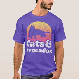 Camiseta Gato e abacate, de uso masculino ou feminino