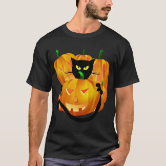 Camiseta Gato e abóboras do *Black