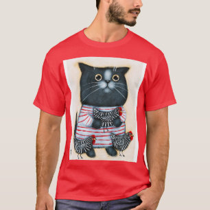 Camiseta Gato e Amigos de Frango