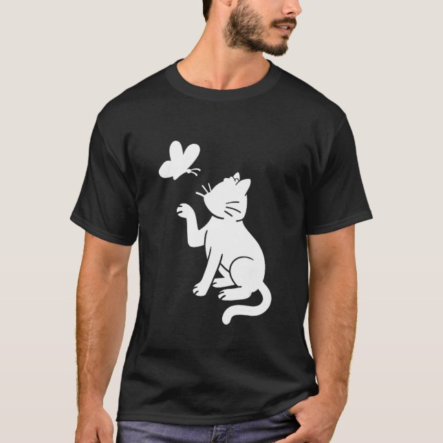 Camiseta Gato e Borboleta (Frente)