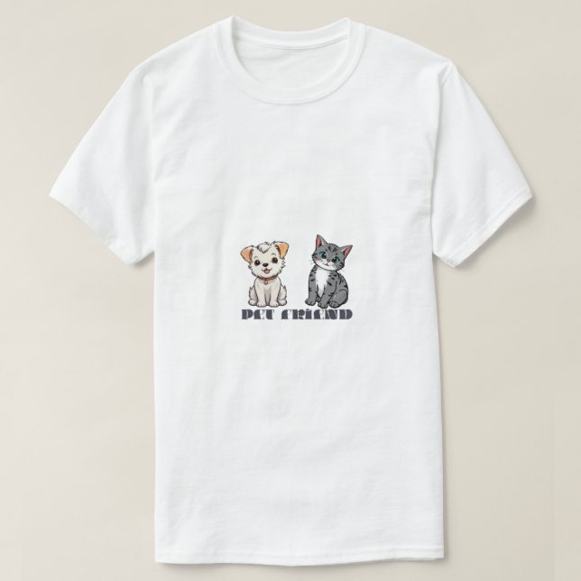 Camiseta Gato e cachorro  (Frente do Design)