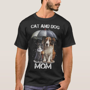 Camiseta Gato E Cachorro Mãe Gato Cachorro Gato Mãe Cachorr