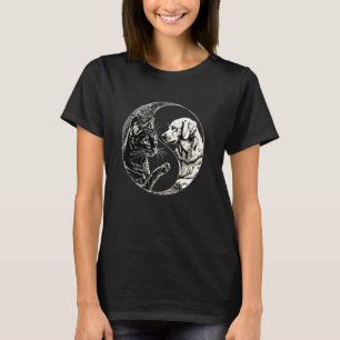 Camiseta Gato e Cachorro Yin Yang Feng Shui Ying Yang Cacho