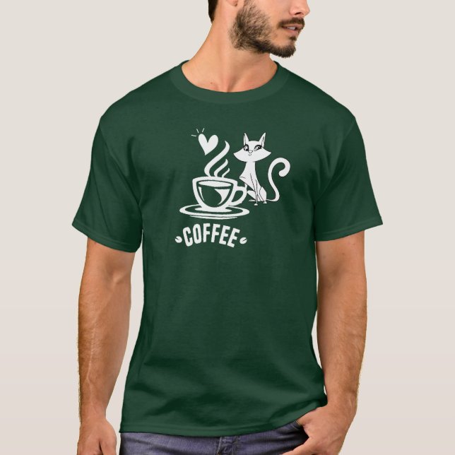 Camiseta Gato e Café (Frente)