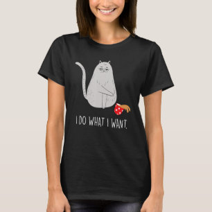 Camiseta Gato e café Cat Eu faço o que quero gato