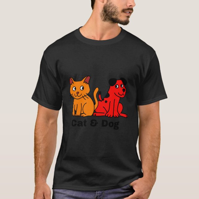 Camiseta Gato E Cão (Frente)