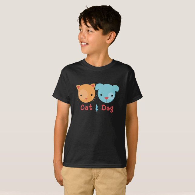 Camiseta gato e cão (Frente Completa)