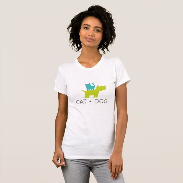 Camiseta gato e cão (Frente Completa)