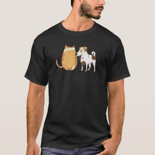Camiseta Gato E Cão Doutor Funny Veterinarian Animal Veter