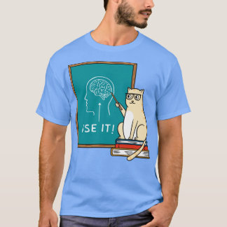 Camiseta Gato e cérebro
