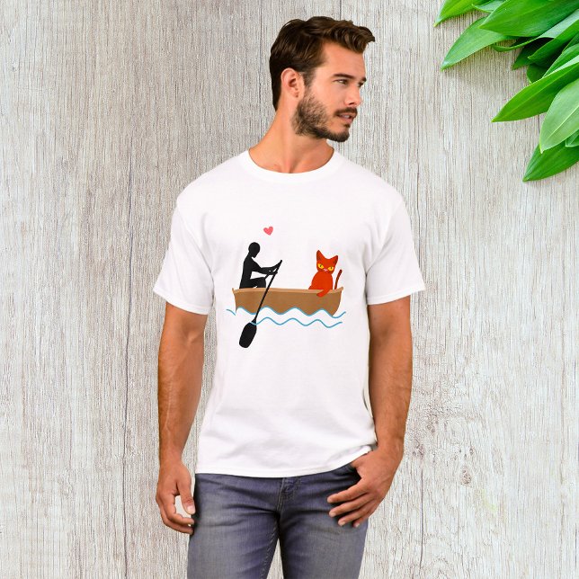 Camiseta Gato e Chuveiro no Barco Engraçado Pet Lover (Criador carregado)