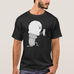Camiseta Gato e Cone de Sorvete Gigante do bobo