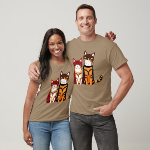 Camiseta Gato e Gengibre com risca de Tigre
