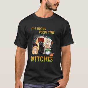 Camiseta Gato É Hora de Hocus Pocus Bruxas Design de Hallow