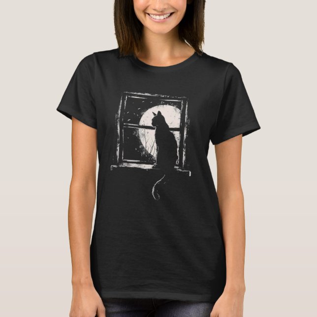 Camiseta Gato e Lua (Frente)