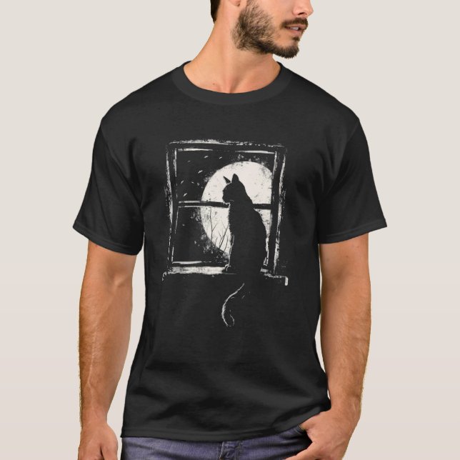 Camiseta Gato e Lua (Frente)