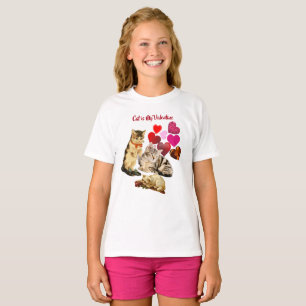 Camiseta Gato é o meu Namorados varrendo garotas elegantes