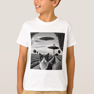 Camiseta Gato e OVNI
