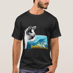 Camiseta Gato e Peixe-Anjo