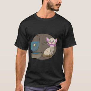 Camiseta Gato e peixe pequeno
