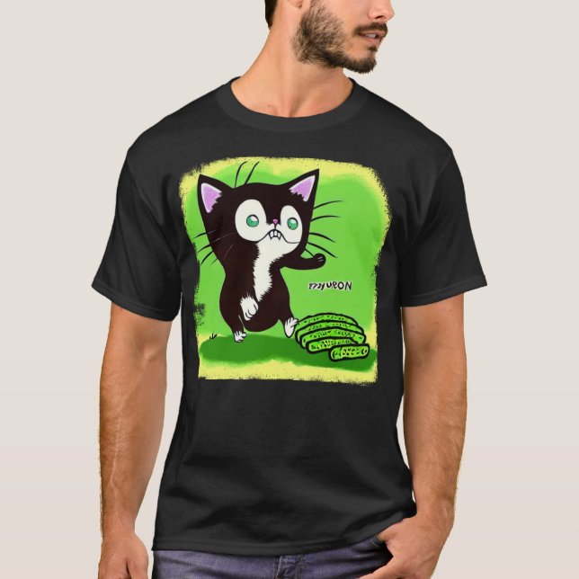 Camiseta Gato e pepinos (Frente)