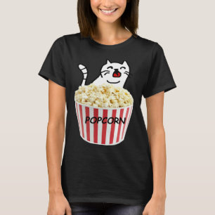 Camiseta Gato e Pipoca