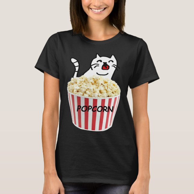 Camiseta Gato e Pipoca (Frente)