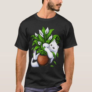 Camiseta Gato e Plantas Domésticas