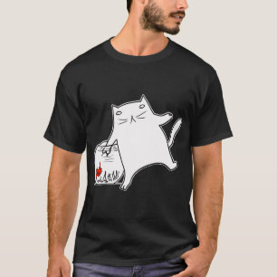 Camiseta Gato e um peixe