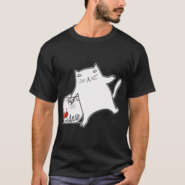 Camiseta Gato e um peixe (Frente)