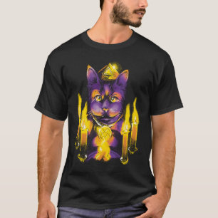 Camiseta Gato e Velas Wicca Wicca Wicca Fazer Magic Paga
