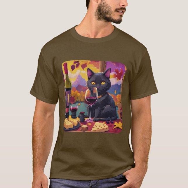 Camiseta Gato e Vinho (Frente)