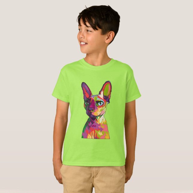 Camiseta Gato Egípcio Antigo (Frente Completa)