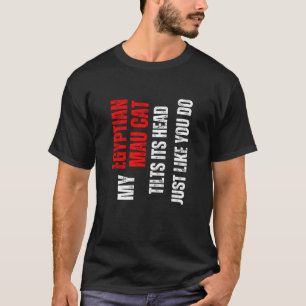 Camiseta Gato egípcio de Mau meu gato egípcio de Mau inclin