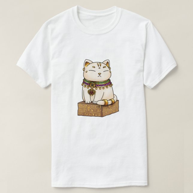 Camiseta Gato egípcio, gata, gata (Frente do Design)
