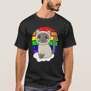 Camiseta Gato Em Animais De Chuva De Unicórnio Fofos Unicór